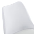 thumbnail image 5 of Swivel Home Office Chair, Adjustable Height Computer Desk Chair with Wheels, 360 °Swivel Plastic Armless Task Chair Waterproof Dining Chair for Living Room Bedroom Office Hotel, White, 5 of 9
