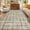 Beige, variant on HIWEAVER Beige 5' x 7' Distressed Neutral Plaid Area Rug for Living Room Washable Non Slip Modern Checked Indoor Carpet for Bedroom Decor Low Pile Farmhouse Floor Cover