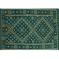 thumbnail image 1 of Ahgly Company Machine Washable Indoor Rectangle Southwestern Turquoise Blue Country Area Rugs, 2' x 5', 1 of 4