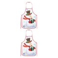 thumbnail image 1 of Delantal de cocina navideño Yuarrent 2piezas muñeco de nieve de navidad, 1 of 6