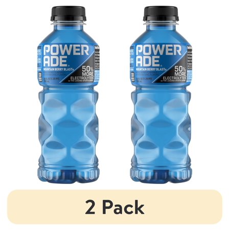 (2 pack) POWERADE Mountain Berry Blast Electrolyte Sports Drink, 20 fl oz Bottle