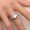 thumbnail image 5 of Genesis Engagement Ring Sterling Silver Baguette Cz Womens Ginger Lyne Collection, 5 of 6