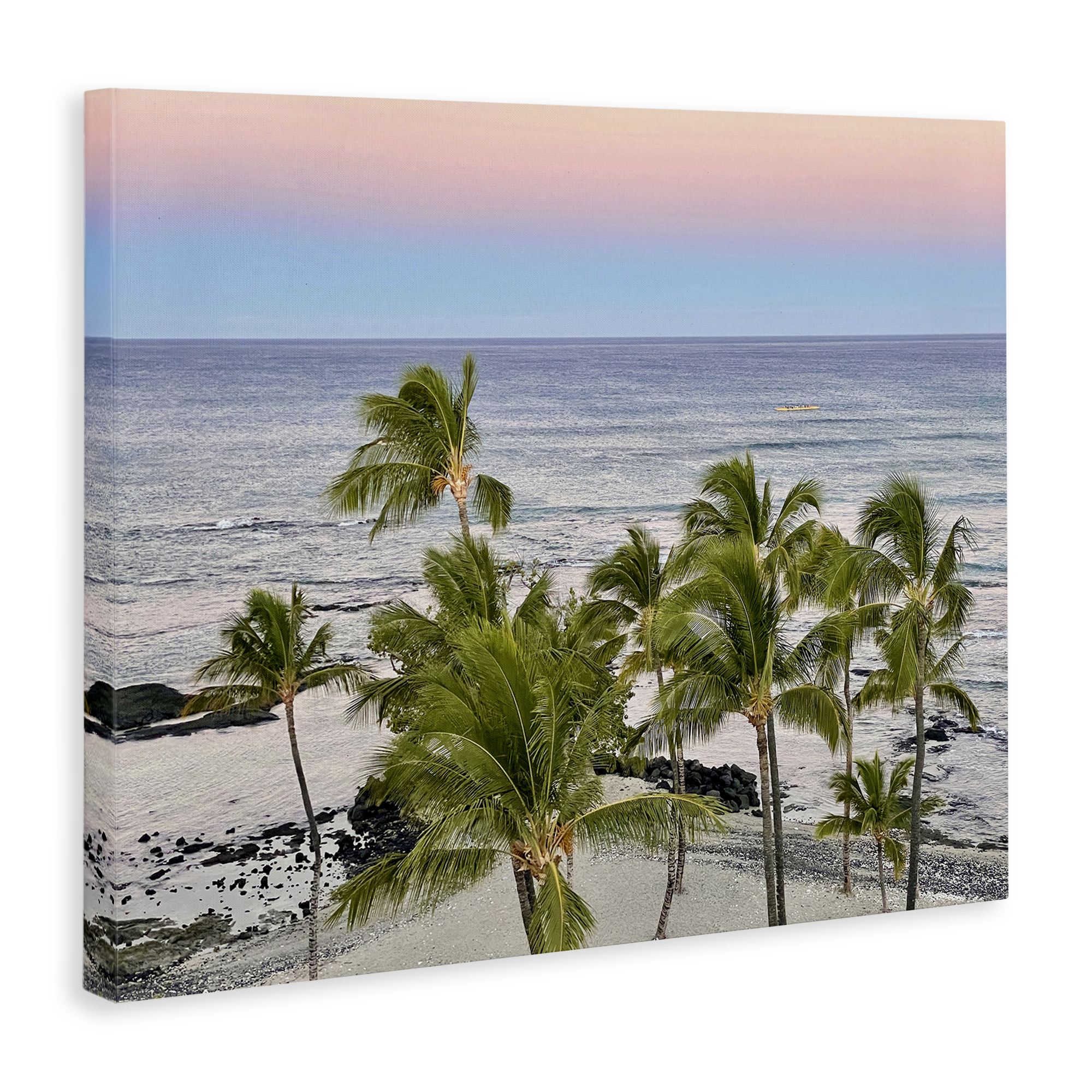 Stupell Industries Afternoon Palms Horizon Landscape Photography Gallery Wrapped Canvas Art Print Wall Art, 30 x 24