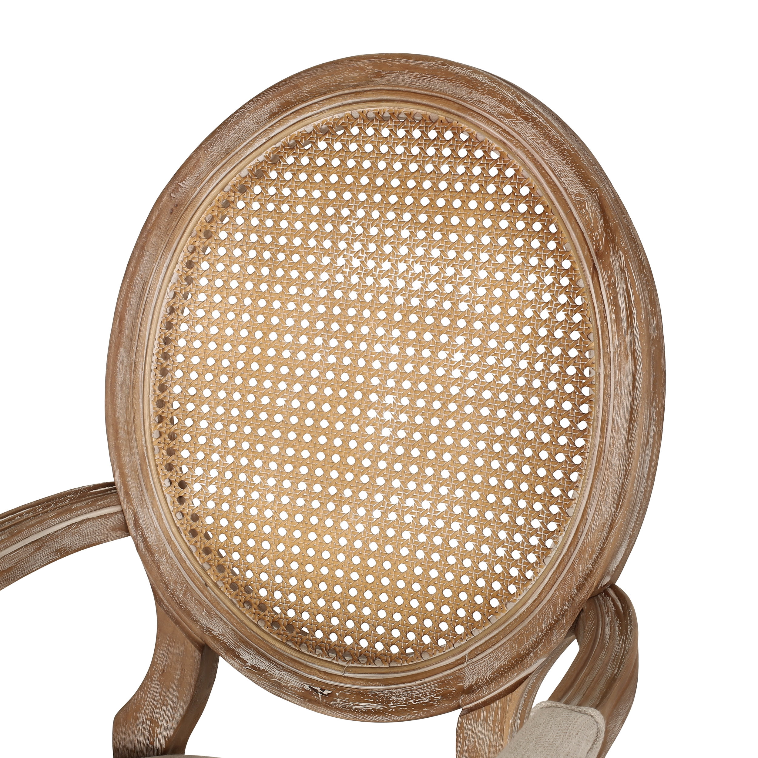Noble House Huller Indoor French Fabric Upholstered Dining Chair, Set of 2, Beige