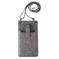 thumbnail image 3 of Bolso bandolera para teléfono móvil para mujer, bolso de hombro, monedero, cartera con ranura para tarjetas Gris oscuro, 3 of 7