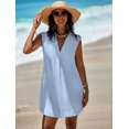 thumbnail image 2 of Traje de baño Halife 2025 con cuello en V, azul claro, talla L, para mujer, 2 of 5