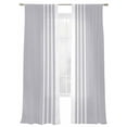 thumbnail image 2 of Light Grey Striped Semi Sheer Curtains 96 Inch Length 2 Panels Set, White Simple Neutral Modern Sheer Kitchen Curtain Privacy Voile Window Curtain for Living Room Bedroom Rod Pocket Drapes, 2 of 7