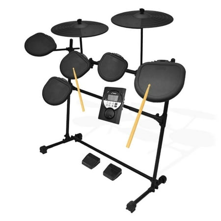 Pyle PED021M - Digital Drum Set, Electronic Drum Machine System (7-Pad Drum