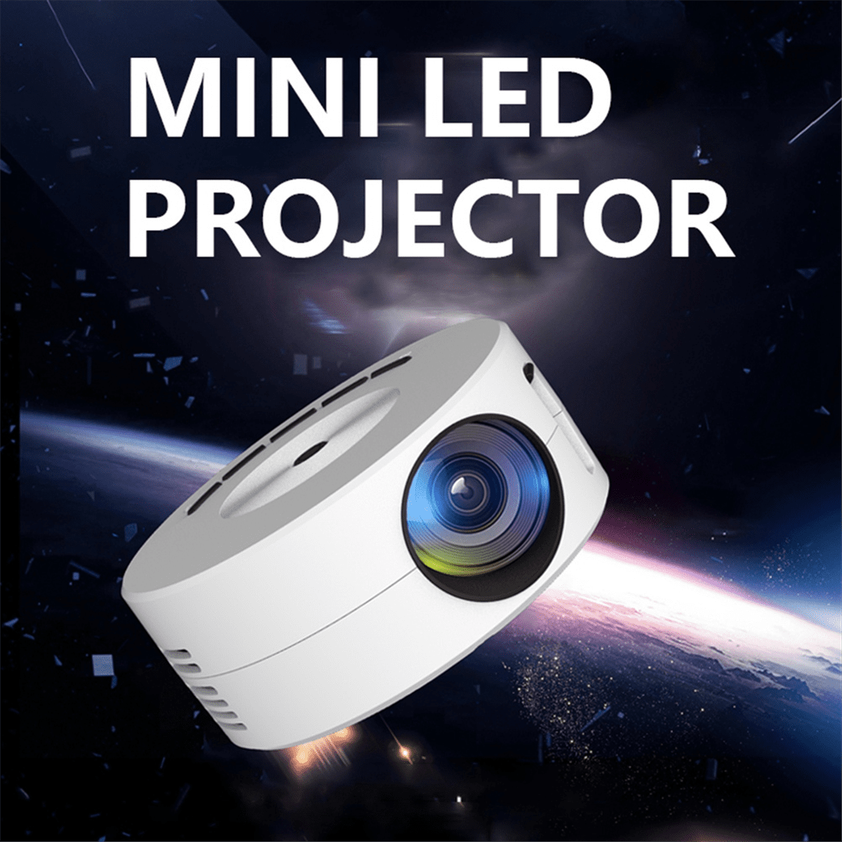 YT200 Mini Projector LED Home Media Player Audio Portable Projectors USB Video Wired Projection Same Screen Mirror