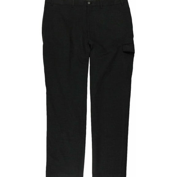 Tallia Mens Brushed Feel Dress Pants Slacks, Grey, 38W x 30L