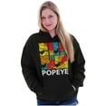 thumbnail image 3 of Popeye the Sailor Man Spinach Squares Hoodie Sweatshirt Women Men Brisco Brands S, 3 of 6