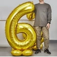 thumbnail image 4 of 65 Inch Giant Silver Foil Number Balloon,Old Children's Birthday Party Helium Balloon Wedding And Celebration Themed Party Decoration Supplies, 4 of 7
