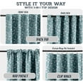thumbnail image 3 of Vargottam 84 Inch Rod Pocket/Back Tab Cotton Curtains for Windows and Doors - Light Filtering Cotton - Light Filtering Drapes For Doors - Set of 2 Panels, 52"x84" - Ditsy Vine Print (Blue), 3 of 8
