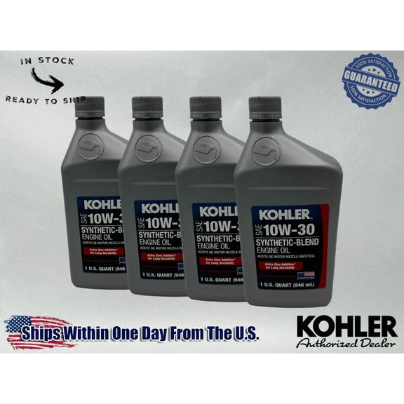 Kohler Genuine OEM SAE 10W-30 Synthetic-Blend Engine Oil 25 357 65-S-4PACK