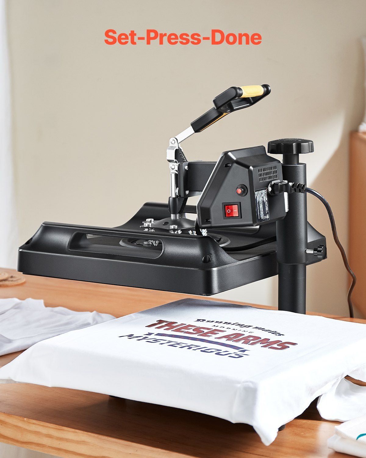 15x15 Inch Sublimation Heat Press Machine - 8-in-1 Combo with Mug, Hat & Plate Press Attachment (Black, Digital Control)