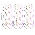 thumbnail image 2 of MYUNNIL Halloween Swirl Hanging Streamers, Double-Swirl Design Black Orange Purple Spiral Ceiling Ornaments, 9 Pcs 39" Lightweight Paper Party Banner Supplies for Wall Window Holiday Party Decor, 2 of 7