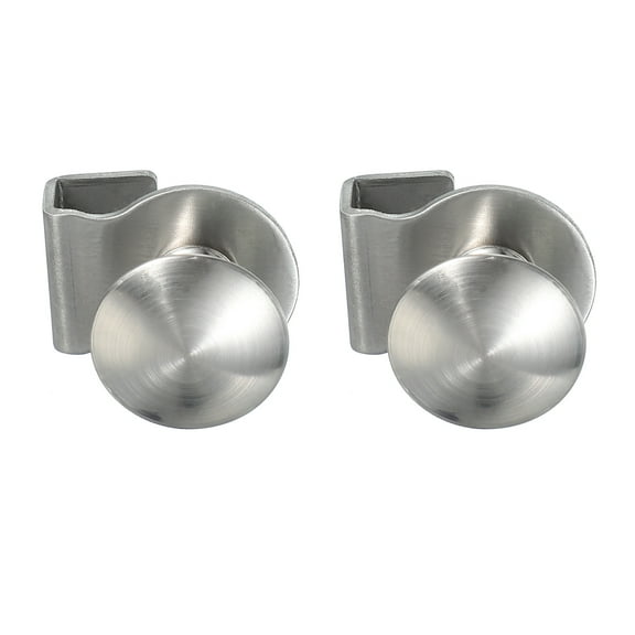 Uxcell Glass Door Pull Handle, Stainless Steel No Drilling Door Clips Pulls Handles Knobs with Screw Silver 2