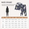 thumbnail image 4 of Pajama Sets for Women 2 Pcs, Cartoon Cute Alpaca Cactus Flower Button Down Long Sleeve Sleepwear Lounge PJ Sets, 4 of 6