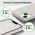 thumbnail image 3 of Compatible with iPhone 13 Phone Case 6.1 inch, Silky Touch Premium Soft Liquid Silicone Rubber Anti-Fingerprint Full-Body Protective Flexible Bumper Case for iPhone 13 (Stone), 3 of 7