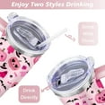 thumbnail image 4 of Halloween Tumbler, Cute Pink Pumpkin Ghost Tumbler with Handle and Straw, 40 oz Stainless Steel Insulated Water Bottle Halloween Gifts for Women, 4 of 6