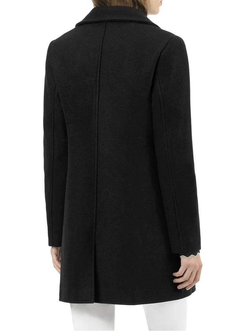 美品 TODAYFUL Wool Over Coat BLACK 36 INSPIRE CHIC Women's Turn Down Collar Single Breasted Winter