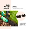 thumbnail image 6 of GroundSmart Castle Landscape Edging, 4' Brown Rubber Garden Edging Border, 48 pack, 6 of 15