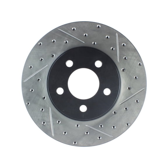 StopTech 127.61072L Sport Drilled and Slotted Front Left Disc Brake Rotor for Ford