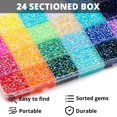 thumbnail image 3 of Kit de pedrería para manualidades Worthofbest, 32.000 piezas, gemas de 3 mm SS10, 3 of 6
