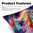 thumbnail image 2 of Robot Unicorn Attack Luxurious Velvet Decorative Pillows Covers - Set of 2 Throw Pillow Covers for Chair, Unique Patterns, 16x16, 18x18, 20x20 Inches for Any Occasion, 2 of 6