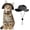 Cowboy Black, variant on Minzimin Cat Cowboy Hats with Ear Holes - Mini Sombrero Kitten & Chihuahua Hats for Tiny Pets - Fun Birthday Party Costume & Decorations