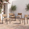 thumbnail image 2 of JOIVI 4-Piece Stackable Outdoor Patio Chairs Set, Hand-Woven PE Rattan Wicker Dining Chairs, No Assembly, Space-Saving for Patio & Balcony, 2 of 7