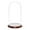 Dark Mahogany Veneer Base, variant on Plymor 5.5" x 11" Glass Display Dome Cloche (Walnut Veneer Base)