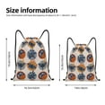 thumbnail image 2 of Xecao Vintage Botanical Butterfly Art Pattern Sports Drawstring Backpack - String Swim Gym Bag with Wet Proof Pocket for Women&Men-Small, 2 of 6