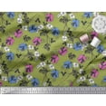 thumbnail image 3 of Soimoi Cotton Voile Fabric Leaves & Floral Artistic Print Fabric by The Yard 42 Inch Wide, 3 of 3