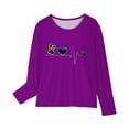 thumbnail image 4 of MeetoTime Hauts à Manches Longues pour Filles Printemps Automne Col Rond Imprimé Tunique Habillée Pull pour Enfants, 4 of 5