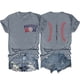 thumbnail image 1 of Camisetas de Manga Corta para las Mujeres Carta Impresa Doble Cara Suelta Tee, Casual Vintage Verano Top Mujeres, 1 of 3