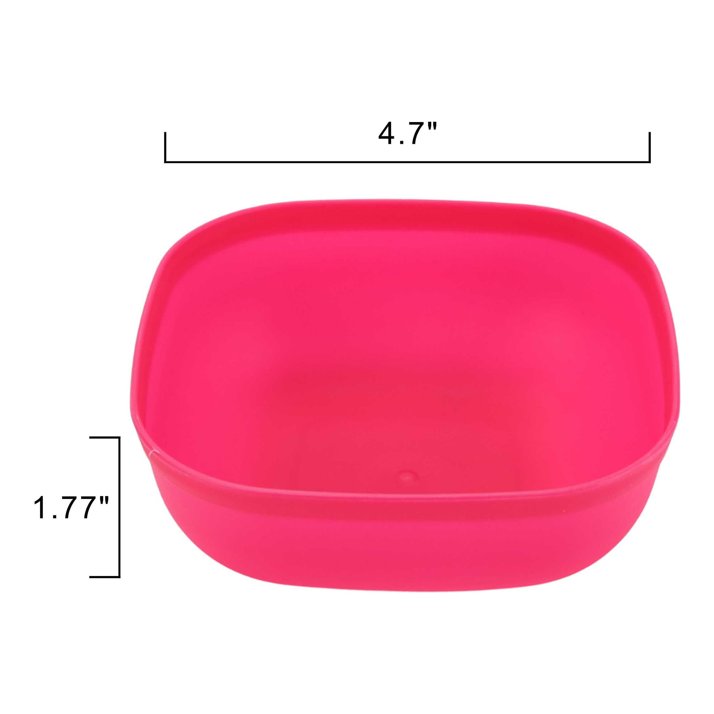 (4 pack) Your Zone Kids Dinnerware Set, 24-Piece Plastic Plates, Bowls, Cups & Utensils, Pink Assorted