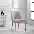 thumbnail image 2 of Uttermost Brie 19" Fabric Armless Dining Chairs in Champagne Beige (Set of 2), 2 of 7