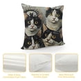 thumbnail image 4 of YINGXI Cat Mom Cat Dad Gift，I Work Hard so My cat can Have a Better Life，Cat Lover Gifts for Men or Women，Great Gift for Cat Lovers，Pet Lovers Birthday Gift，Flannel Pillow Covers 12x12in, 4 of 5