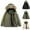 Black, variant on Mens Jacket Men's Casual Loose Fitting Long Sleeved Zippered Hooded Jacket Jacket Coats , Black , S