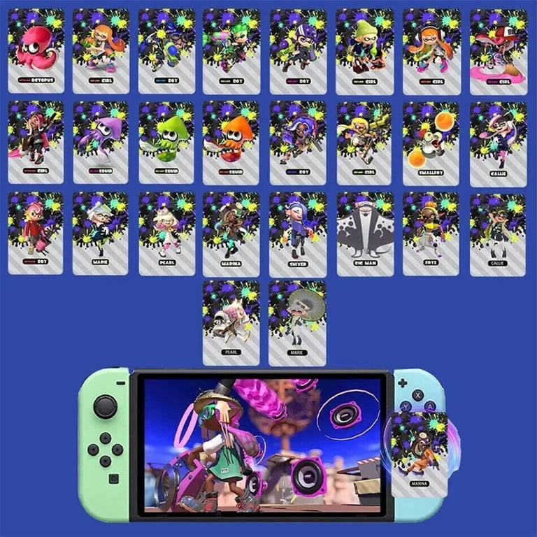 27Pcs Mini NFC Amiibo Game Cards for Splatoon 3, Switch OLED
