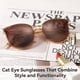 thumbnail image 2 of Gafas de sol Dollger polarizadas extragrandes estilo ojo de gato marrón para mujer y hombre, 2 of 8