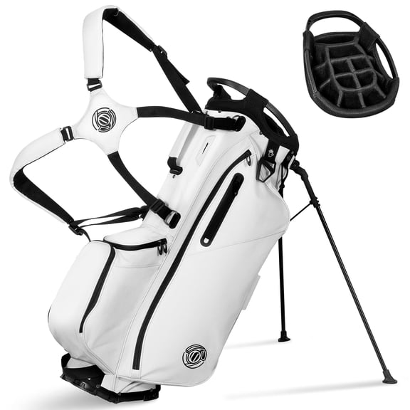 Sturdum Lightweight 14 Way Golf Stand Bag for Men & Women, Full-Length Dividers, Ergonomic Double Strap, Multiple Pockets & Rain Hood