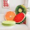 thumbnail image 3 of Set of 2 Velvet Round Decorative Pillow 15-Inch for Couch Decor (Watermelon), 3 of 7