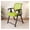 Green, variant on Stackable Folding Chair Guest Reception Arm Chairs Ergonomic Mesh Back Waiting Room Chairs with Thickened Fabric Seat for Office,Conference,School