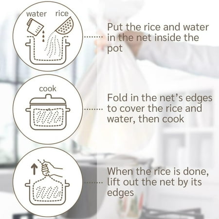 Japanese Rice Cooker Net Sushi Rice Mesh Reusable Polyester White 30x30