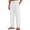 White, variant on Mens Casual Pants Side Pockets Loose Fit with Elastic Waist Drawstring S-XXL