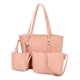 thumbnail image 1 of 3 unids/set Color sólido remache mujer bolsos de hombro bolsos con asa superior (rosa) Likrtyny Para estrenar, 1 of 7