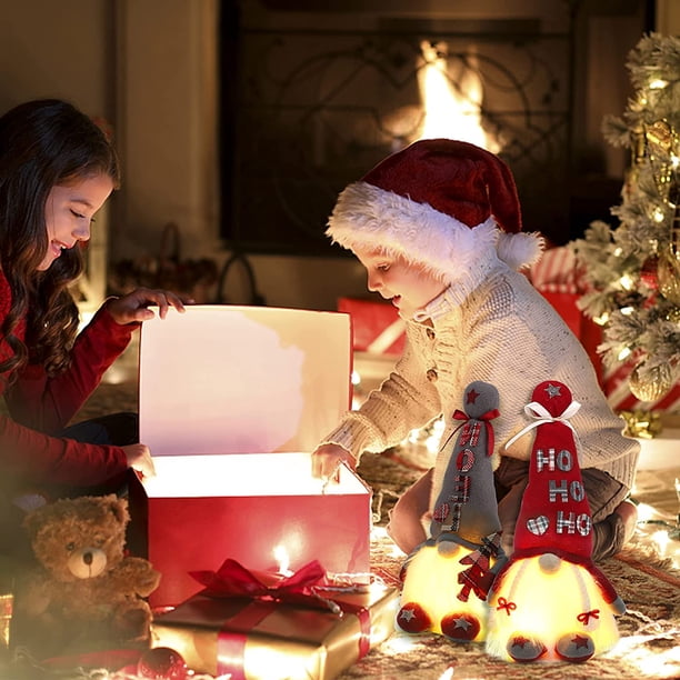 Muñeco de peluche de gnomos navideños, 2 piezas, muñeco sin rostro con piernas largas, figuritas de elfo enano de Gonk de Navidad de punto, decoración de mesa navideña, adorno de mesa, regalos