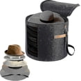 thumbnail image 1 of Wabjtam Hat Box Large Hat Storage Box Hat Boxes For Women Storage Large Round Men Hat Box Foldable Hat Boxes (dark Gray) new, 1 of 2